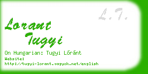 lorant tugyi business card